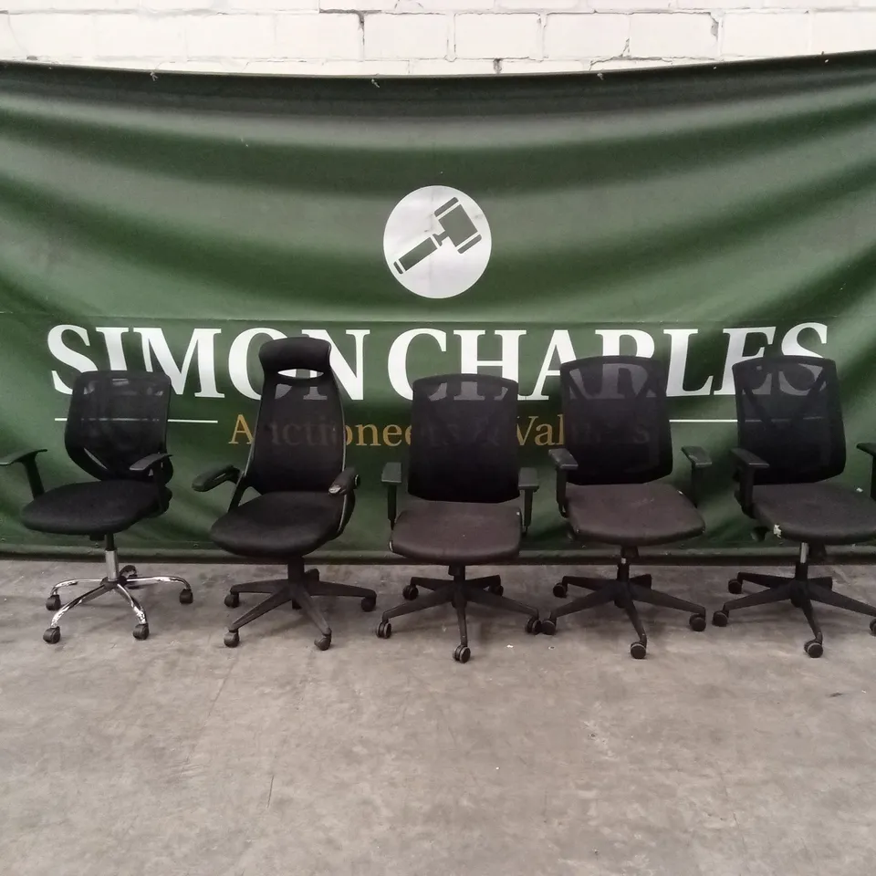 10 x ASSORTED SWIVEL OFFICE CHAIRS