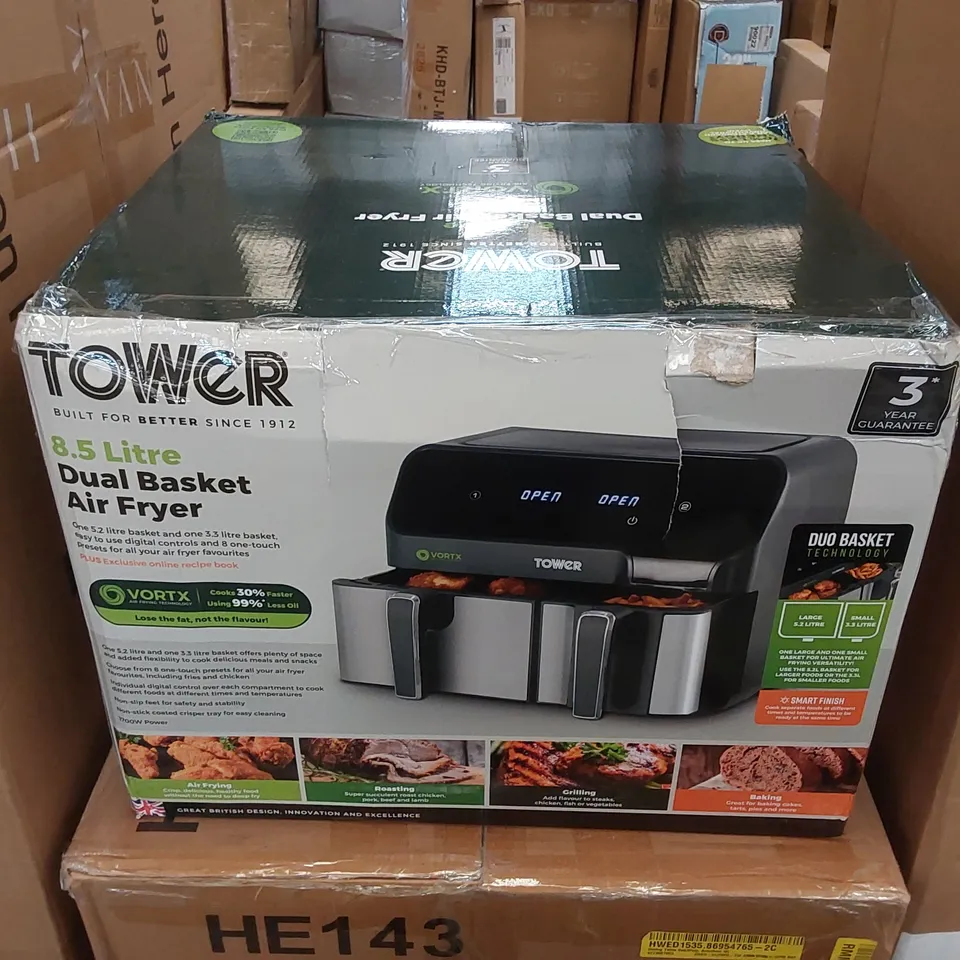 BOXED TOWER VORTX 5.2L & 3.3L ECO DUAL DRAWER AIR FRYER