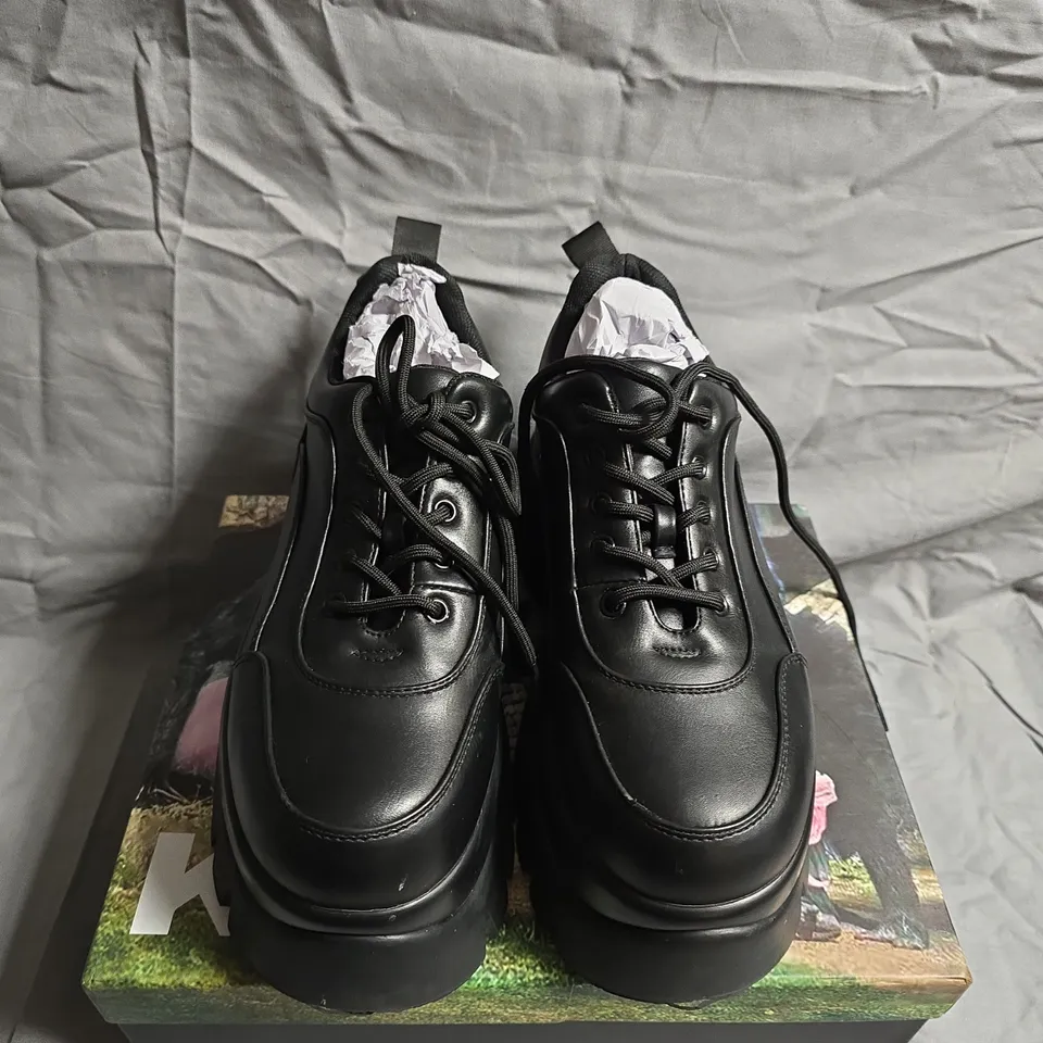 BOXED PAIR OF KOI FOOTWEAR CHRONICLES MONSTER PLATFORM TRAINERS - UK SIZE 6