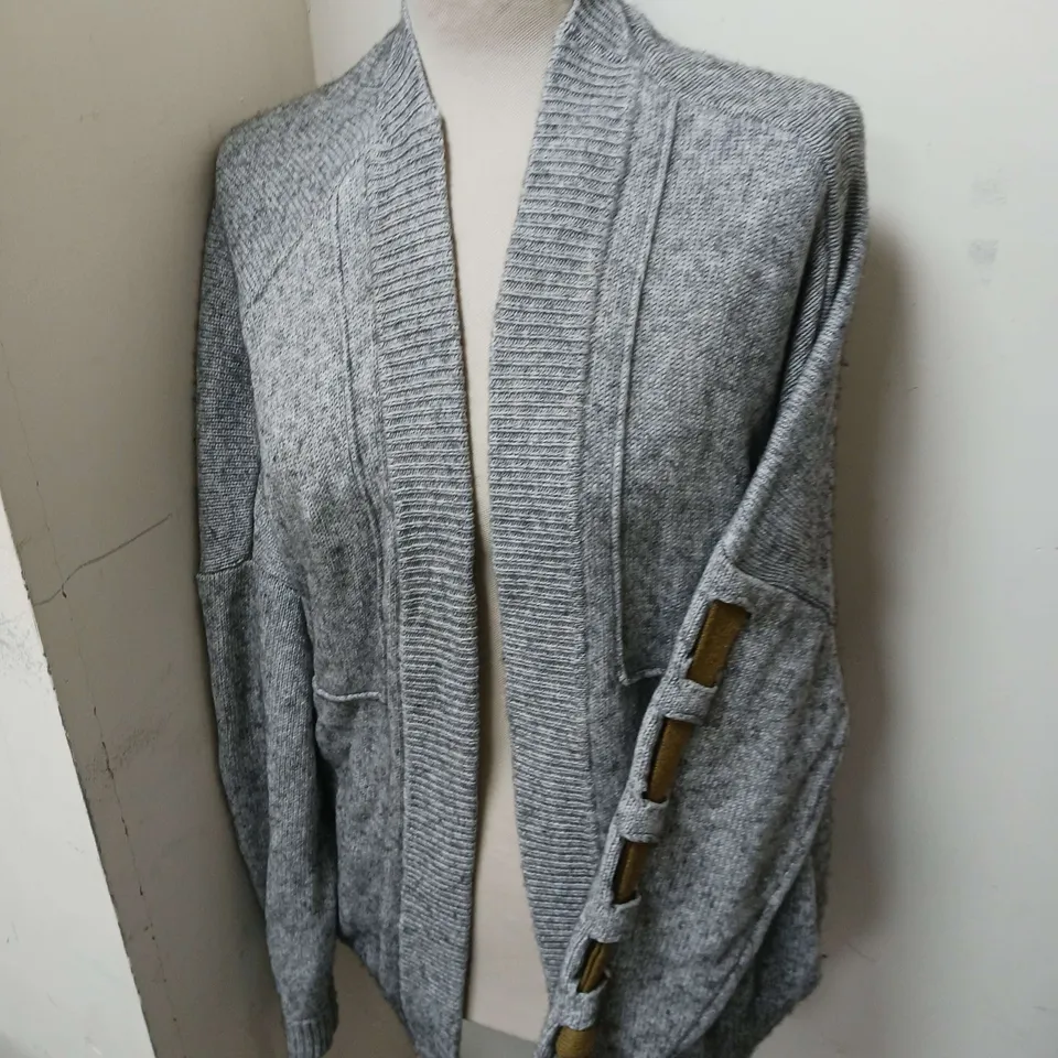 YAYA KNITTED GREY CARDIGAN SIZE L