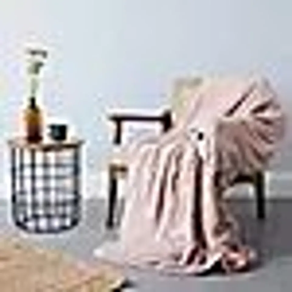 COZEE HOME FAMILY SIZED FAUX FUR & VELVETSOFT HEATED THROW IN PINK