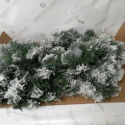 6FT PRE LIT EMPEROR FLOCKED GARLAND