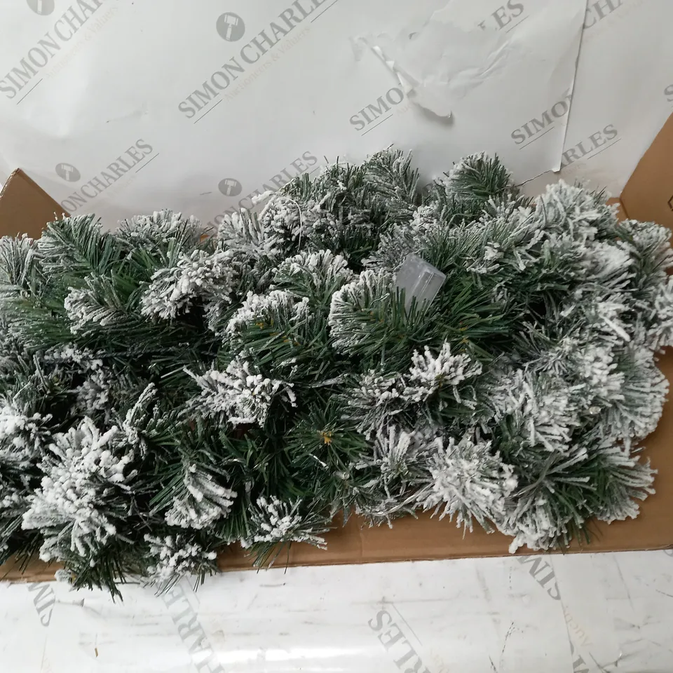 6FT PRE LIT EMPEROR FLOCKED GARLAND RRP £44.99