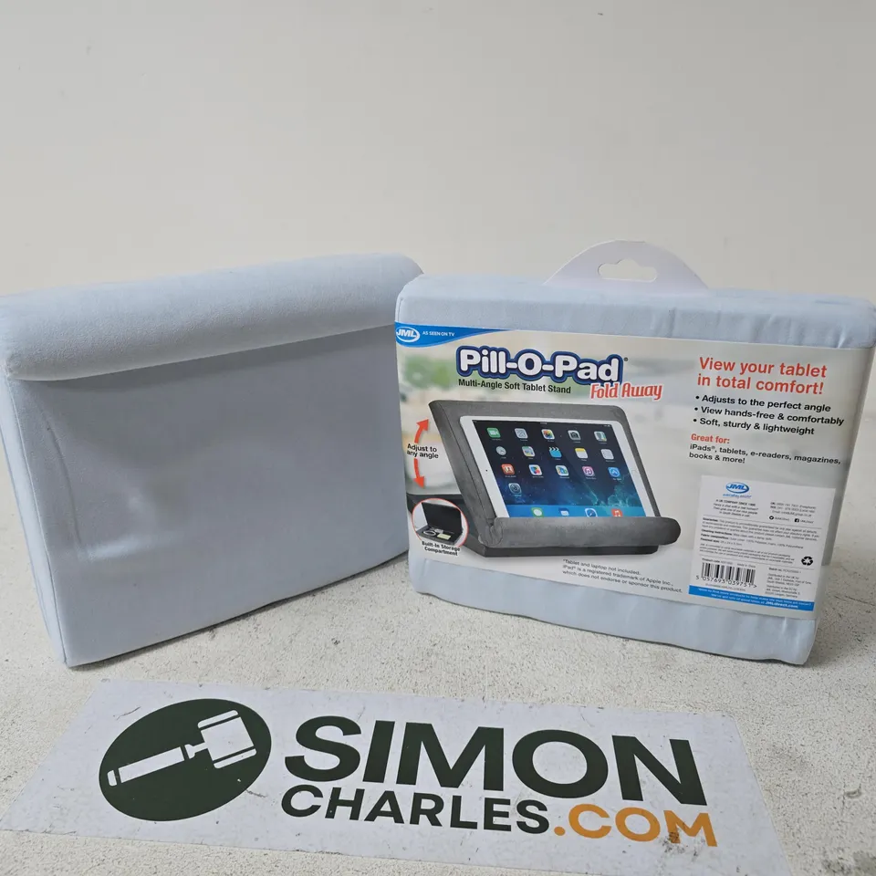 JML PILL-O-PAD TABLET STAND – MULTI-ANGLE SOFT STAND, FOLD AWAY