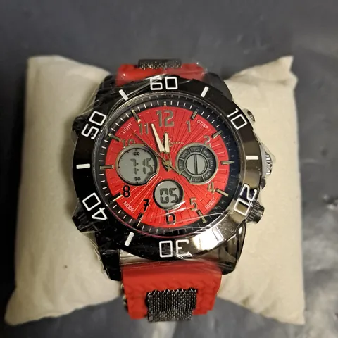 SAMUEL JOSEPH LIMITED EDITION MULTI FUNCTIONAL RED DESIGNER MENS WATCH