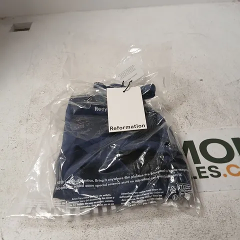ROMI SILK DRESS – NAVY, UK SIZE M (NAVY-M)