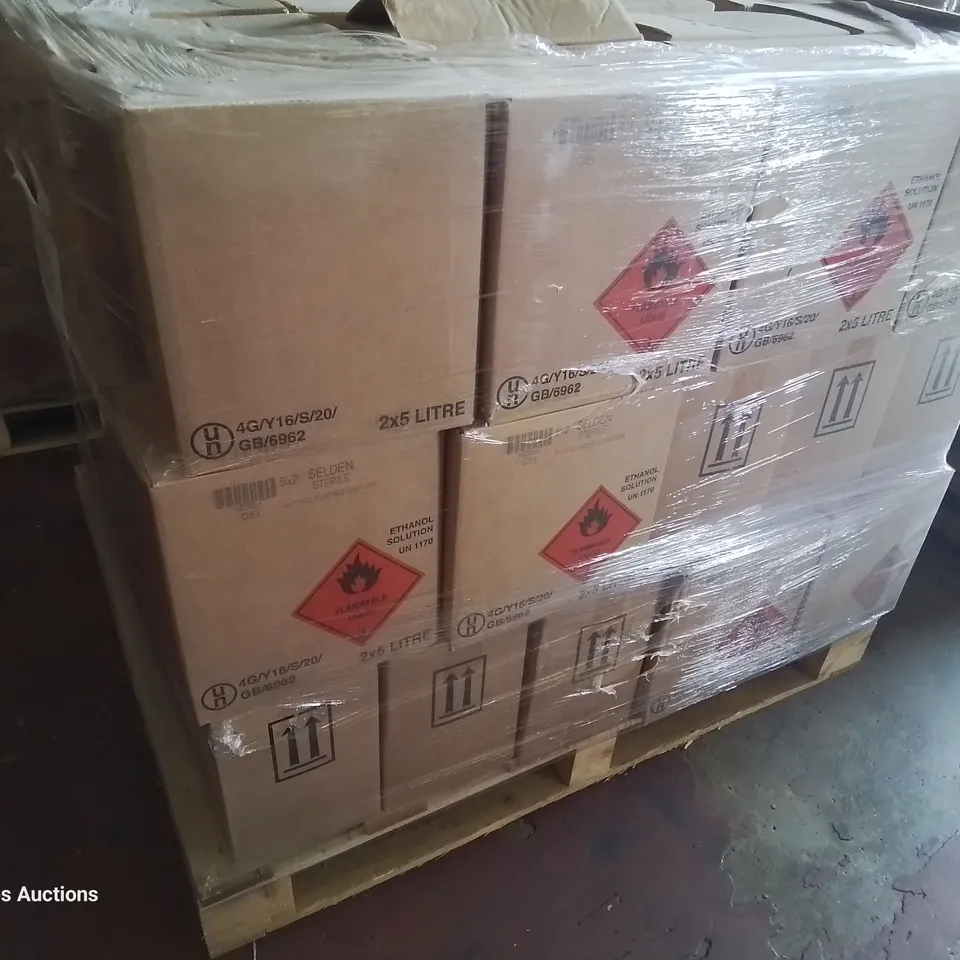 PALLET OF 60 CASES EACH CONTAINING 2 × 5L STERILE HAND SANITISER CO53