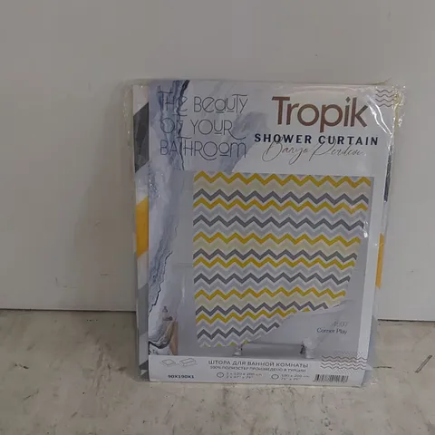 BAGGED EMILLIO POLYESTER SHOWER CURTAIN // 2 X 120 X 200CM (1 ITEM)