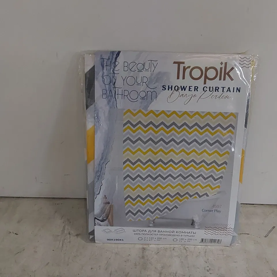 BAGGED EMILLIO POLYESTER SHOWER CURTAIN // 2 X 120 X 200CM (1 ITEM)