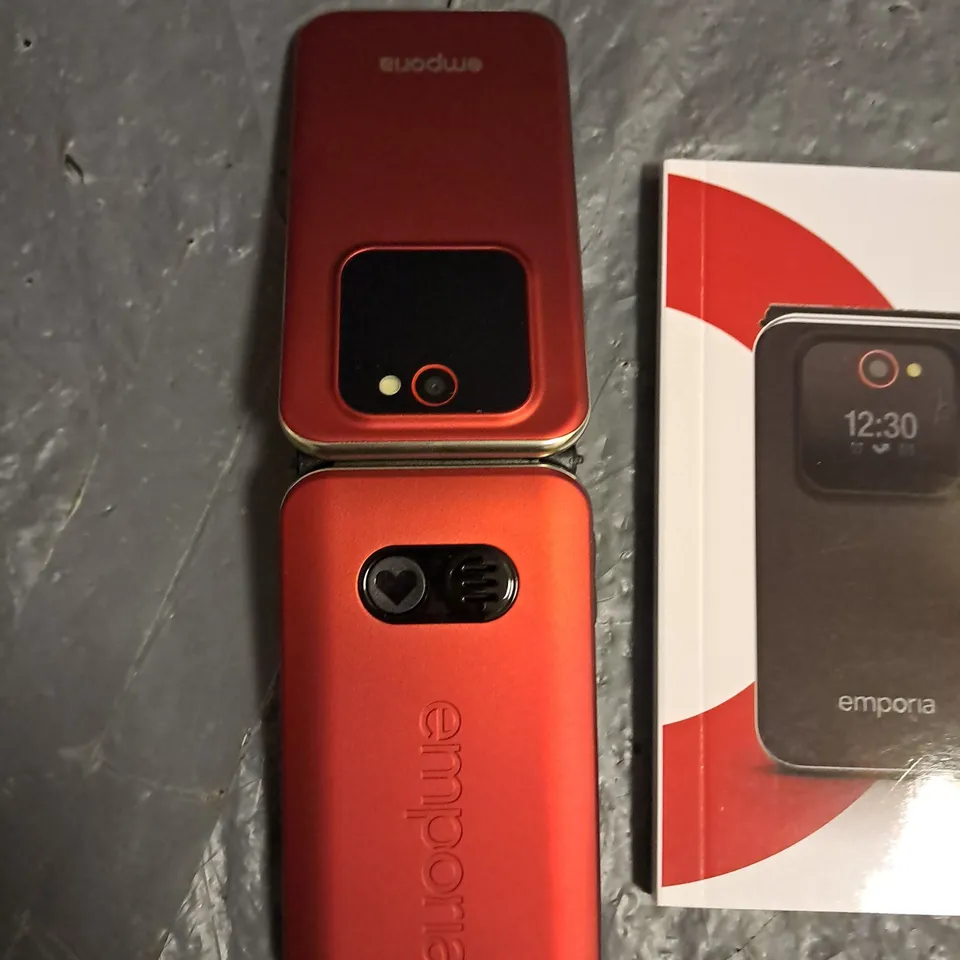 BOXED EMPORIA JOY-LTE MOBILE FLIP PHONE - RED