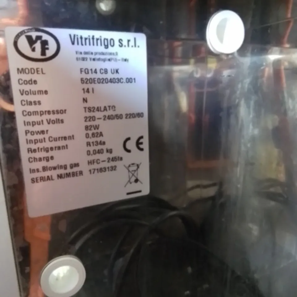 VITRIFRIGO COUNTER TOP MILK FRIDGE 240V Model FG14CBUK