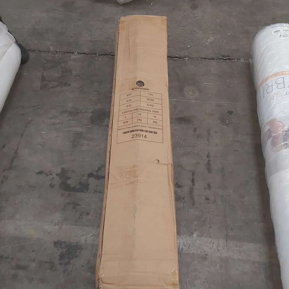 BOXED QUALITY 150cm KING SIZE MEMORY FOAM MATTRESS