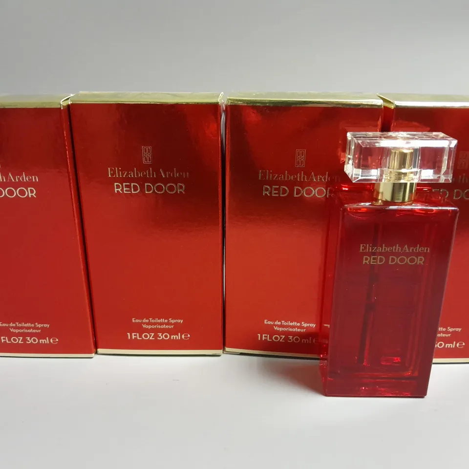 LOT OF 4 ELIZABETH ARDEN RED DOOR EAU DE TOILETTE SPRAYS - 30ML 