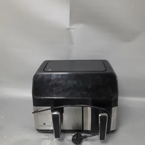 BOXED COOK'S ESSENTIALS 7.7L DUAL AIR FRYER IN BLACK