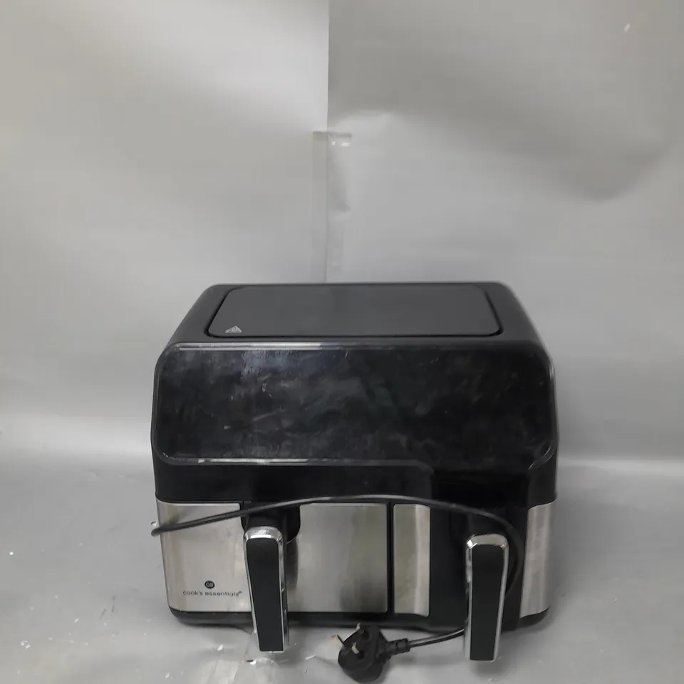 BOXED COOK'S ESSENTIALS 7.7L DUAL AIR FRYER IN BLACK