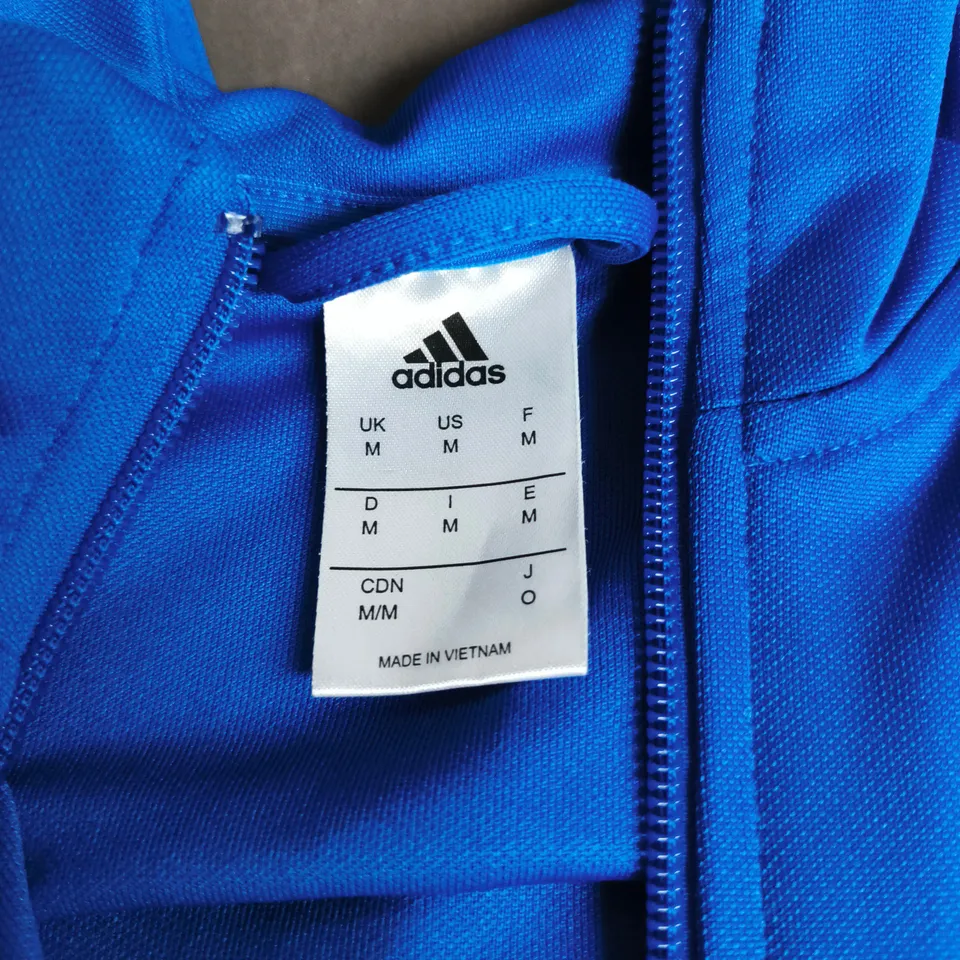 ADIDAS BLUE ZIP-UP JACKET WITH CLIMALITE, UK SIZE M