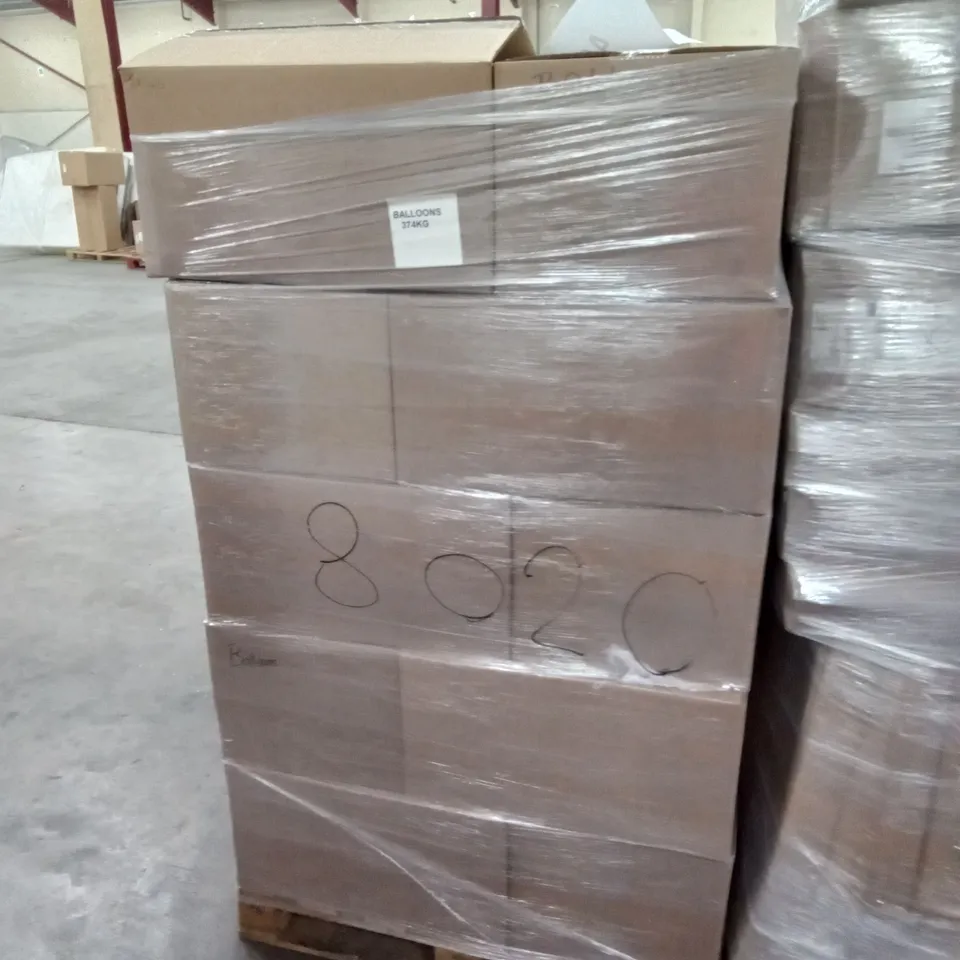PALLET OF APPROXIMATELY 25 BOXES OF BALLOONS AND PARTY ACCESSORIES 