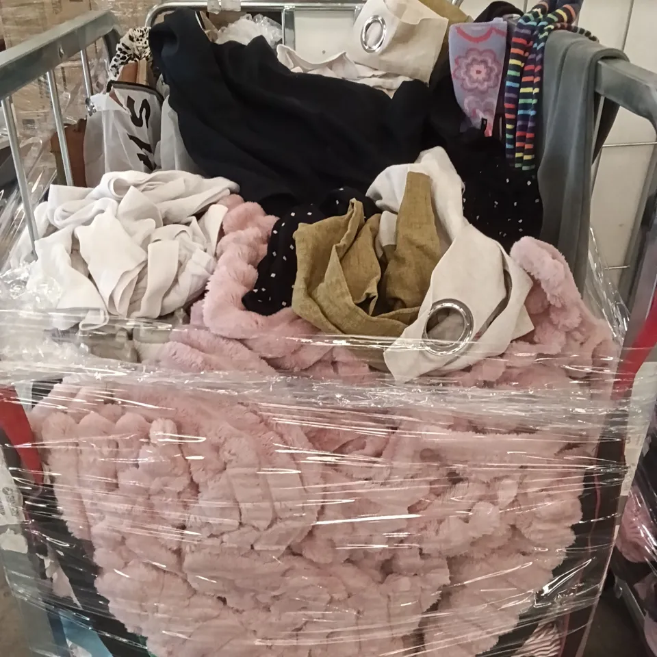 CAGE OF ASSORTED DESIGNER ASSORTED CLOTHING ITEMS ( CAGE NOT INCLUDED)