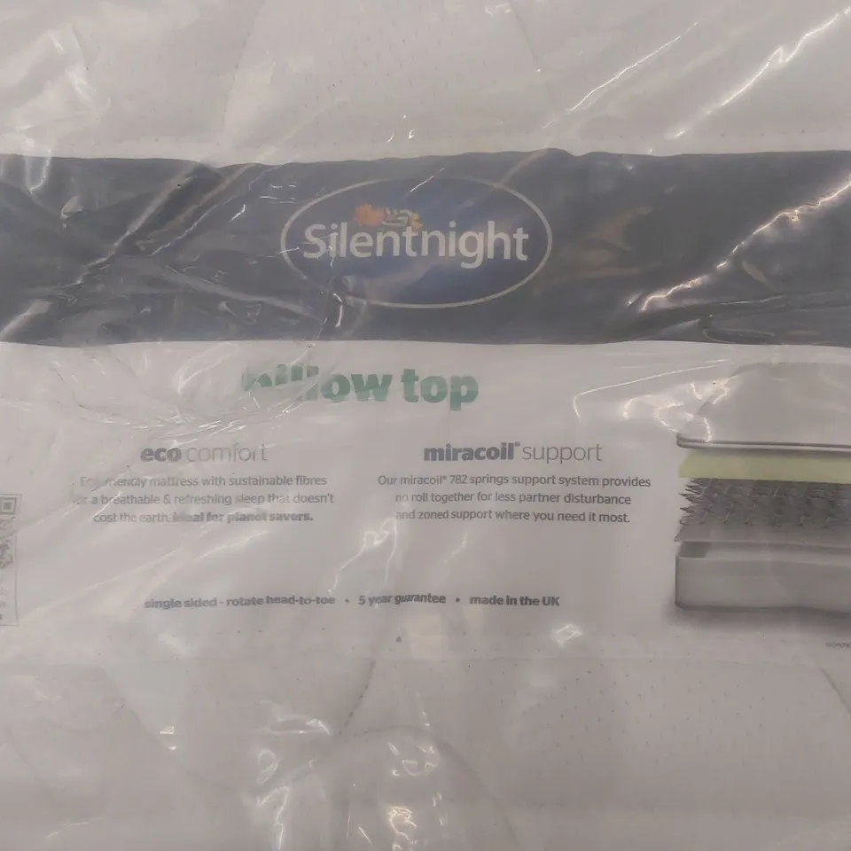 QUALITY BAGGED 4'6" DOUBLE SILENTNIGHT MIRACOIL SPRUNG PIPPA ULTIMATE PILLOWTOP FIRM MATTRESS RRP £429