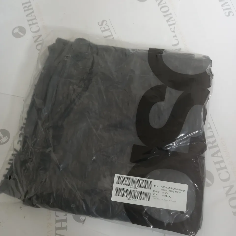 ASOS DESIGN SLIM CARGO TROUSER SIZE 34/32