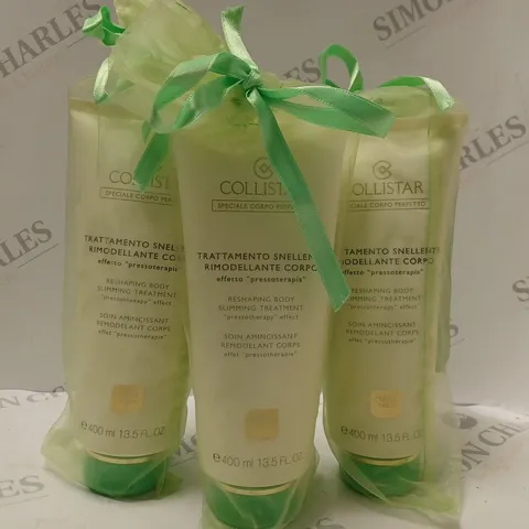 BOX OF APPROX 35 X 400ML COLLISTAR RESHAPING BODY SLIMMING TREATMENT 