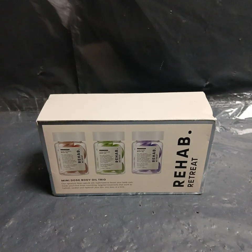 REHAB. RETREAT MINI DOSE BODY OIL TRIO