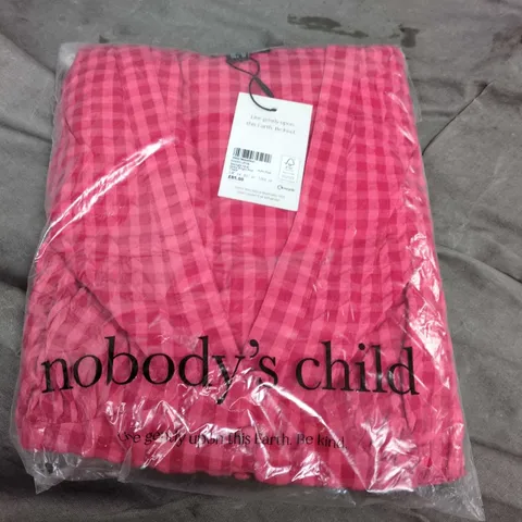 NOBODY'S CHILD STARLIGHT MIDI DRESS – BRIGHT PINK CHECK, UK 14 (EU 42, US 10)