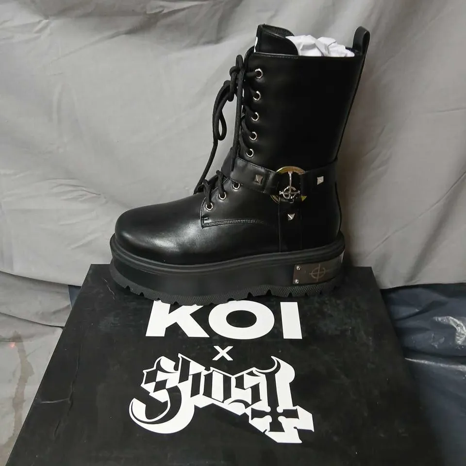 KOI X GHOST THE IMPERATOR HARDWARE PLATFORM BOOTS – UK7, BLACK