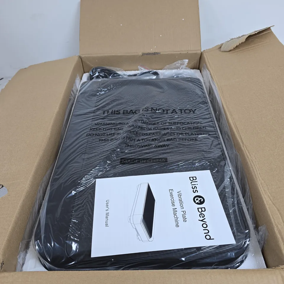 BLISS AND BEYHOND VIBRATION PLATE EXERCISE MACHINE BOXED