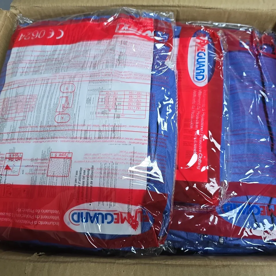 APPROXIMATELY 25 FLAMEGUARD COVERALLS IN BLUE - MEDIUM