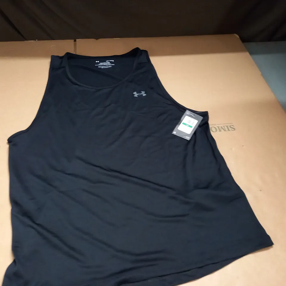 UNDER ARMOUR BLACK MENS VEST - LG