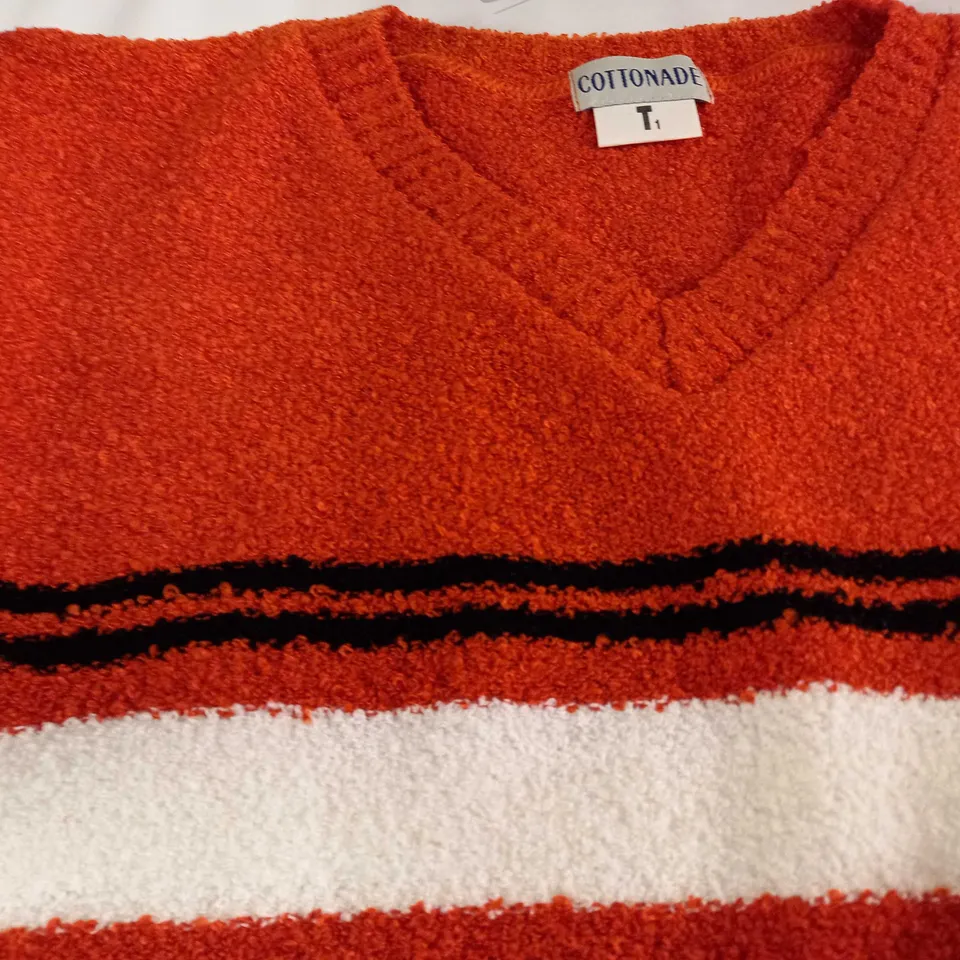 LOT OF 10 COTTONADE ORANGE JUMPERS - VARIOUS SIZES