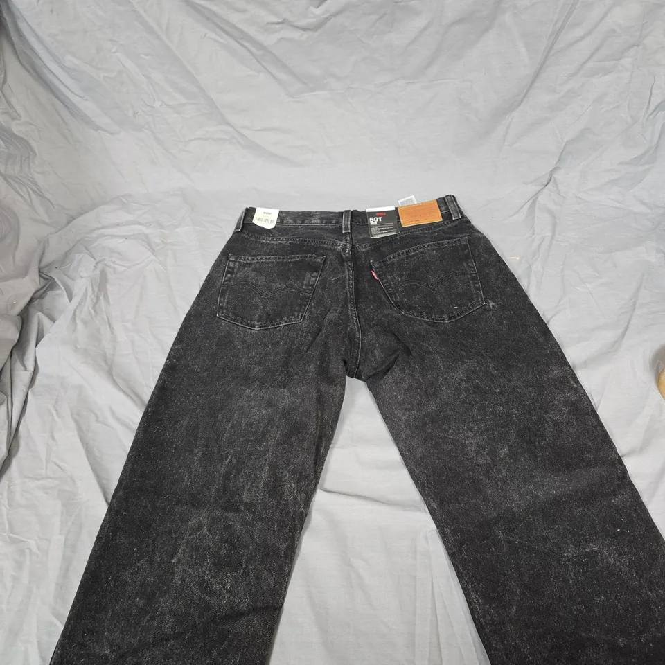 LEVI'S 501 JEANS 1990S BLACK WASH, UK SIZE 30 (30X30)