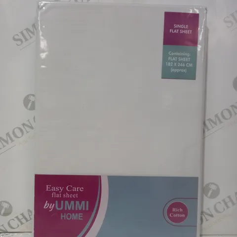 UMMI HOME EASY CARE RICH COTTON SINGLE FLAT SHEET