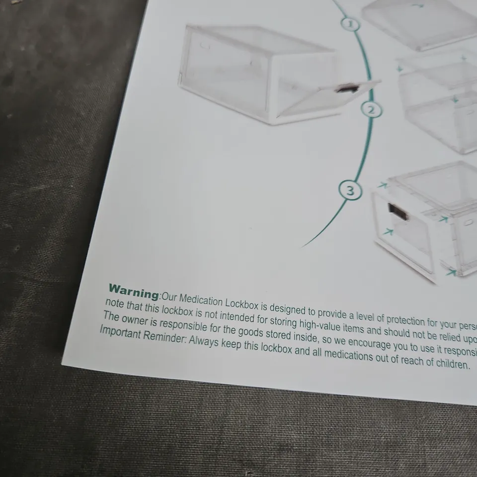 MEDICATION LOCKBOX – BLACK SECURE STORAGE BOX