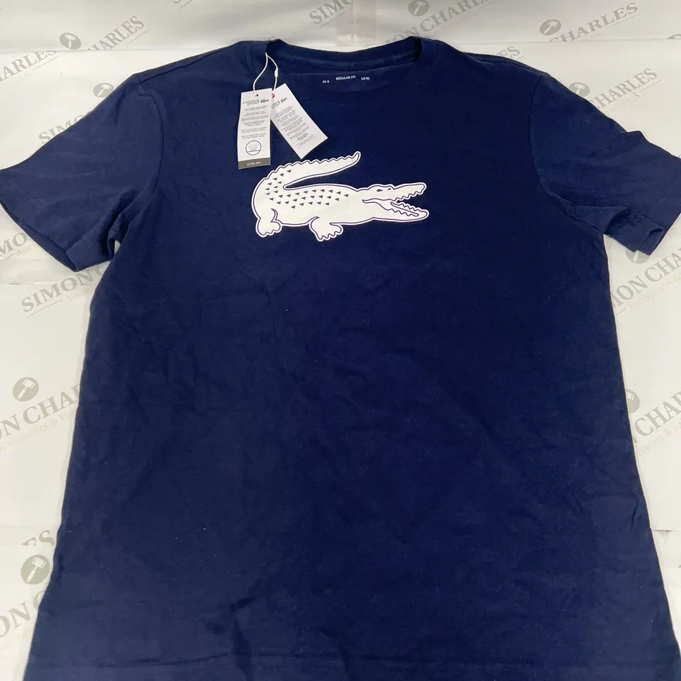 LACOSTE SPORT ULTRA DRY T SHIRT IN NAVY SIZE XL