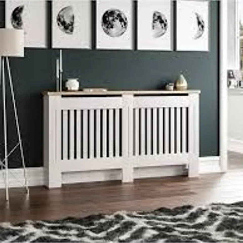 BOXED ARLINGTON LARGE RADIATOR COVER IN WHITE - COLLECTION ONLY