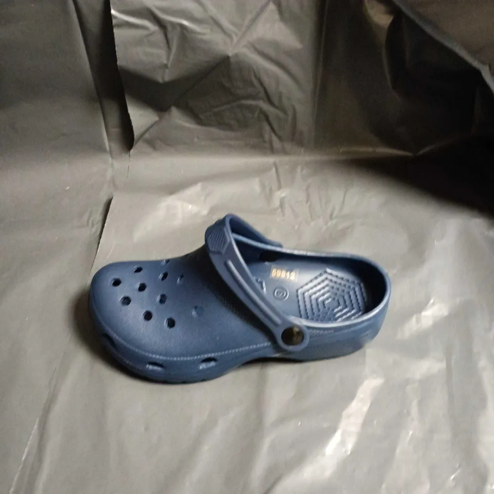 CROCS BLUE SLIP-ON CLOGS WITH BACK STRAP - SIZE UK 3