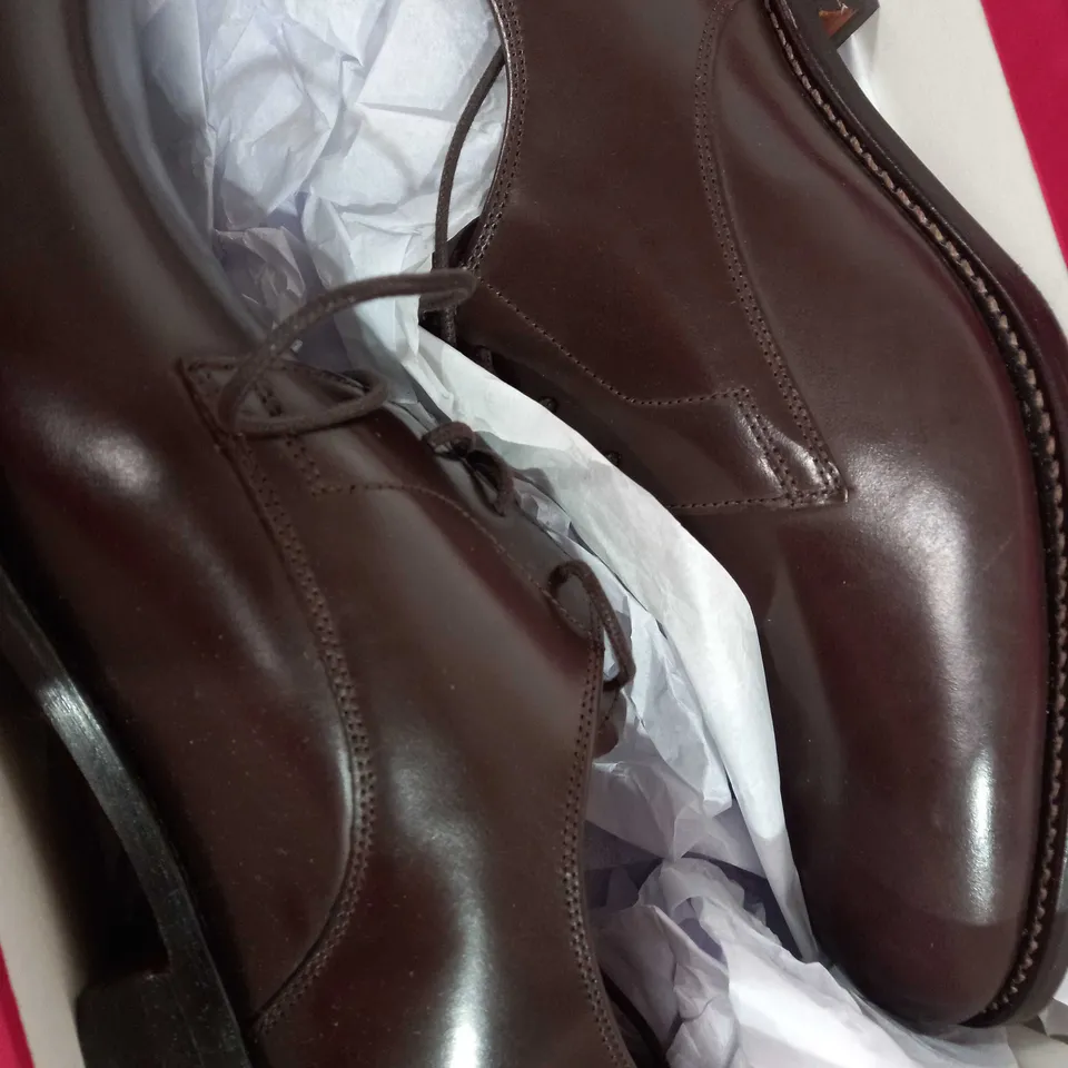 BOXED GRENSON GARDENER SHOES, BROWN - SIZE 9