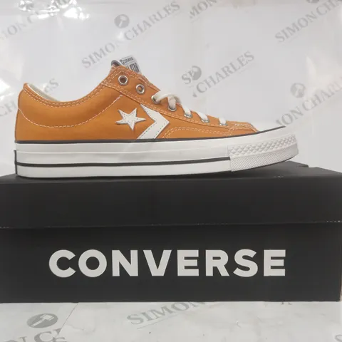 BOXED PAIR OF CONVERSE SHOES IN MUSTARD UK SIZE 8