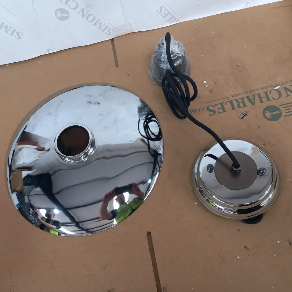 HANNOVER 1-LIGHT POLISHED ANTIQUE CHROME PENDANT FIXTURE