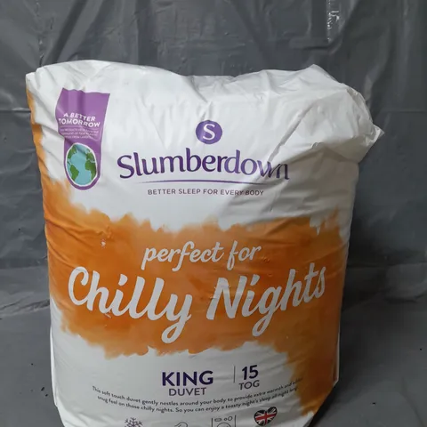 SLUMBERDOWN CHILLY NIGHTS 15 TOG DB - WHITE - KING SIZE