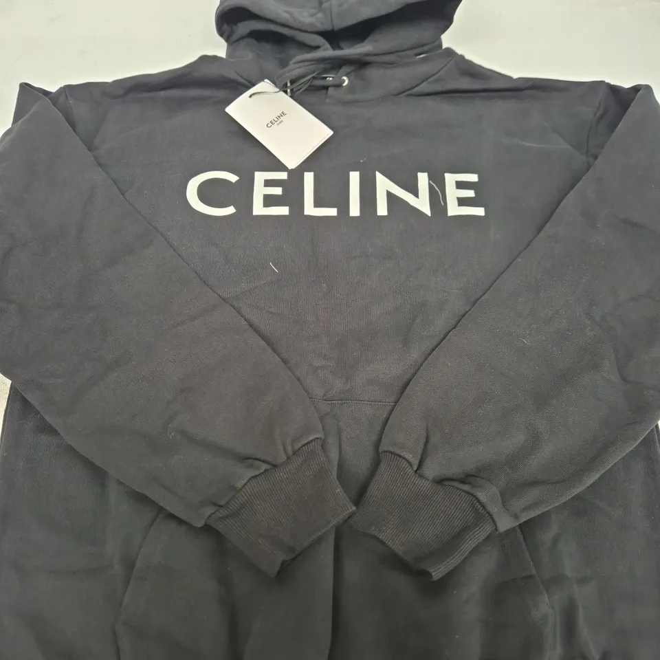 CELINE BLACK HOODIE - SIZE XS