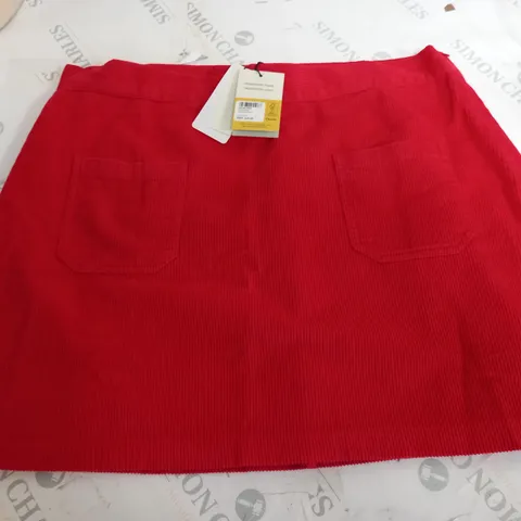 NOBODYS CHILD TRACEY MINI SKIRT IN CORD RED - 16