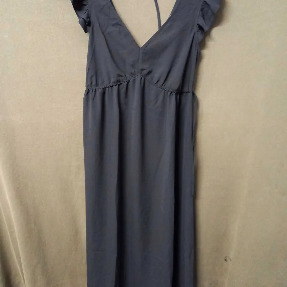MAISON DE NIMES BLACK V-NECK DRESS - SMALL