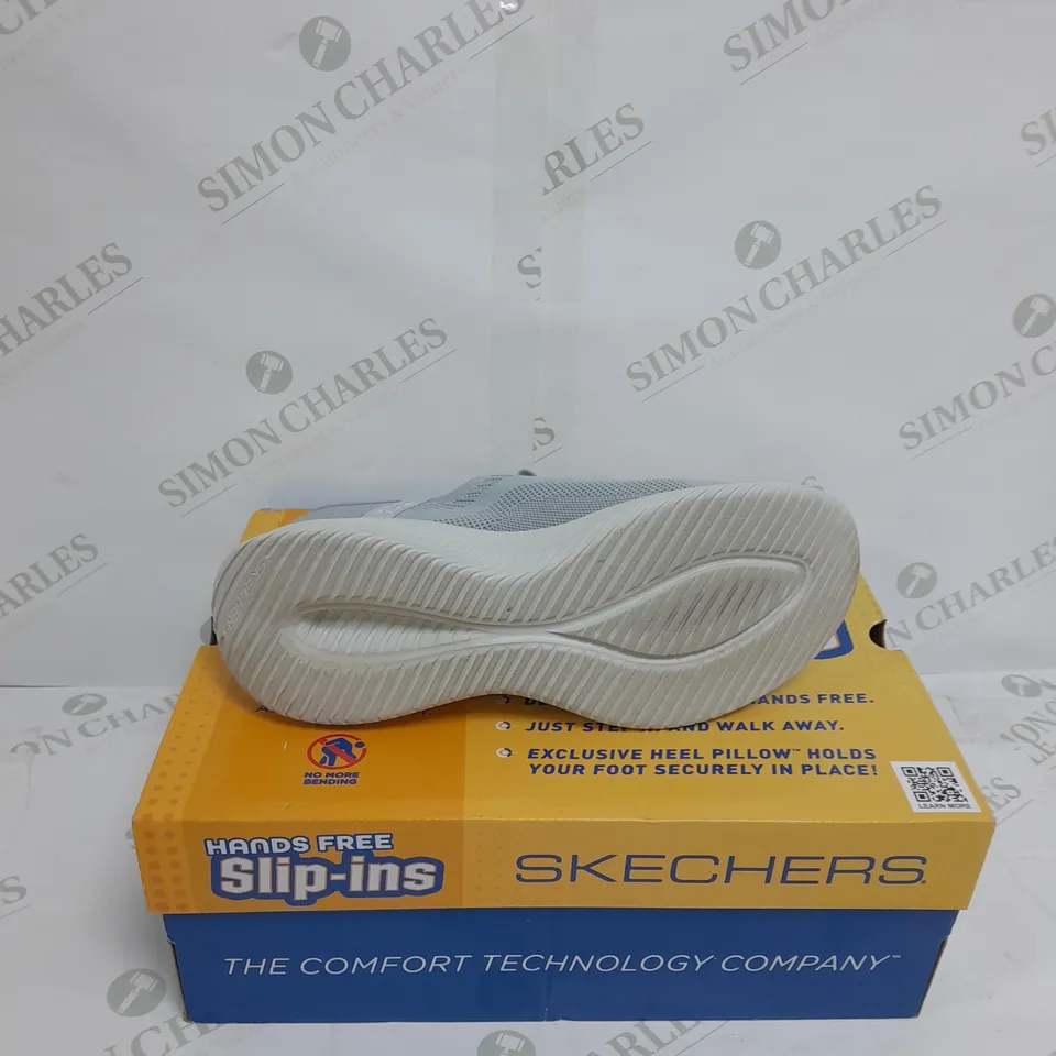 SKECHERS BRILL PATH TRAINERS - GREY - SIZE 6
