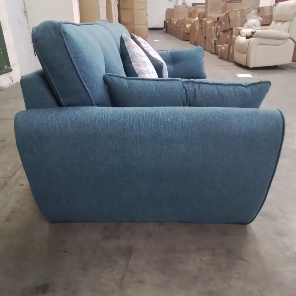 QUALITY DESIGNER SCHAFFER 3 SEATER SOFA WITH SCATTER CUSHIONS 