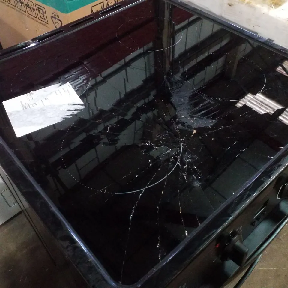 SWAN SX16730B 60CM ELECTRIC DOUBLE OVEN CERAMIC HOB COOKER - BLACK