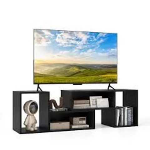 BOXED COSTWAY 2 PIECE BLACK MODERN MULTIFUNCTIONAL CONSOLE TV UNIT