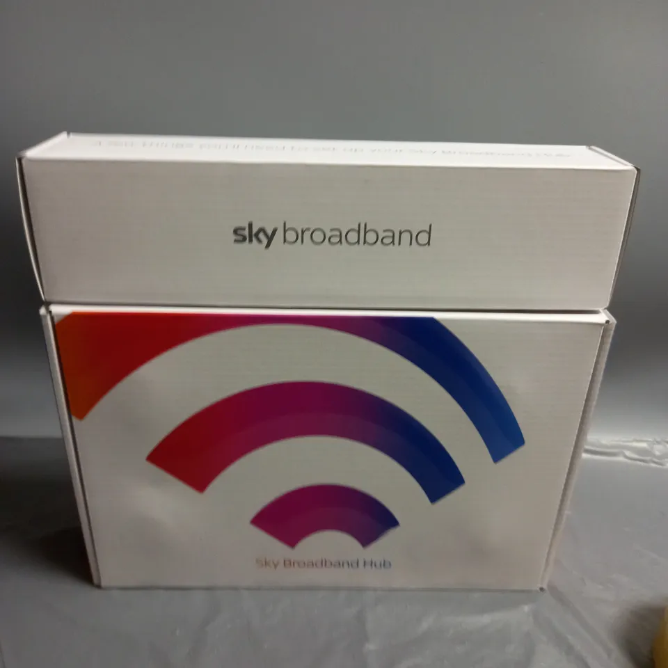 BOXED AND SEALED SKY BROADBAND HUB AND ACCESSORIES